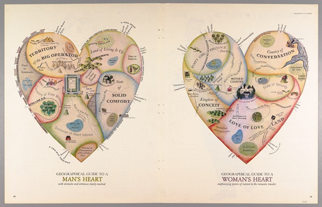 Visualisation: Geographical Guides to a Man's and Woman's Heart
