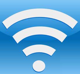 blue Wi-Fi sign