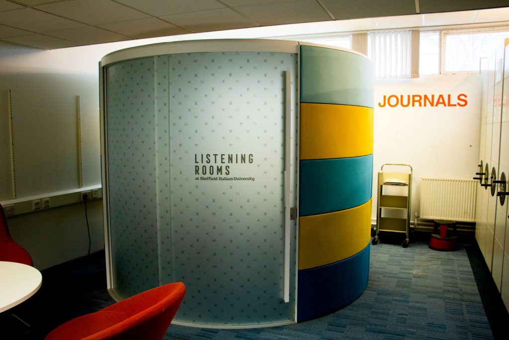 Listening Room at Collegiate library