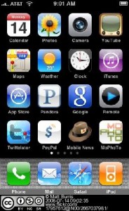 Picture of mobile apps listed on someone's iphone