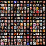 Image of many faces from someone's social network