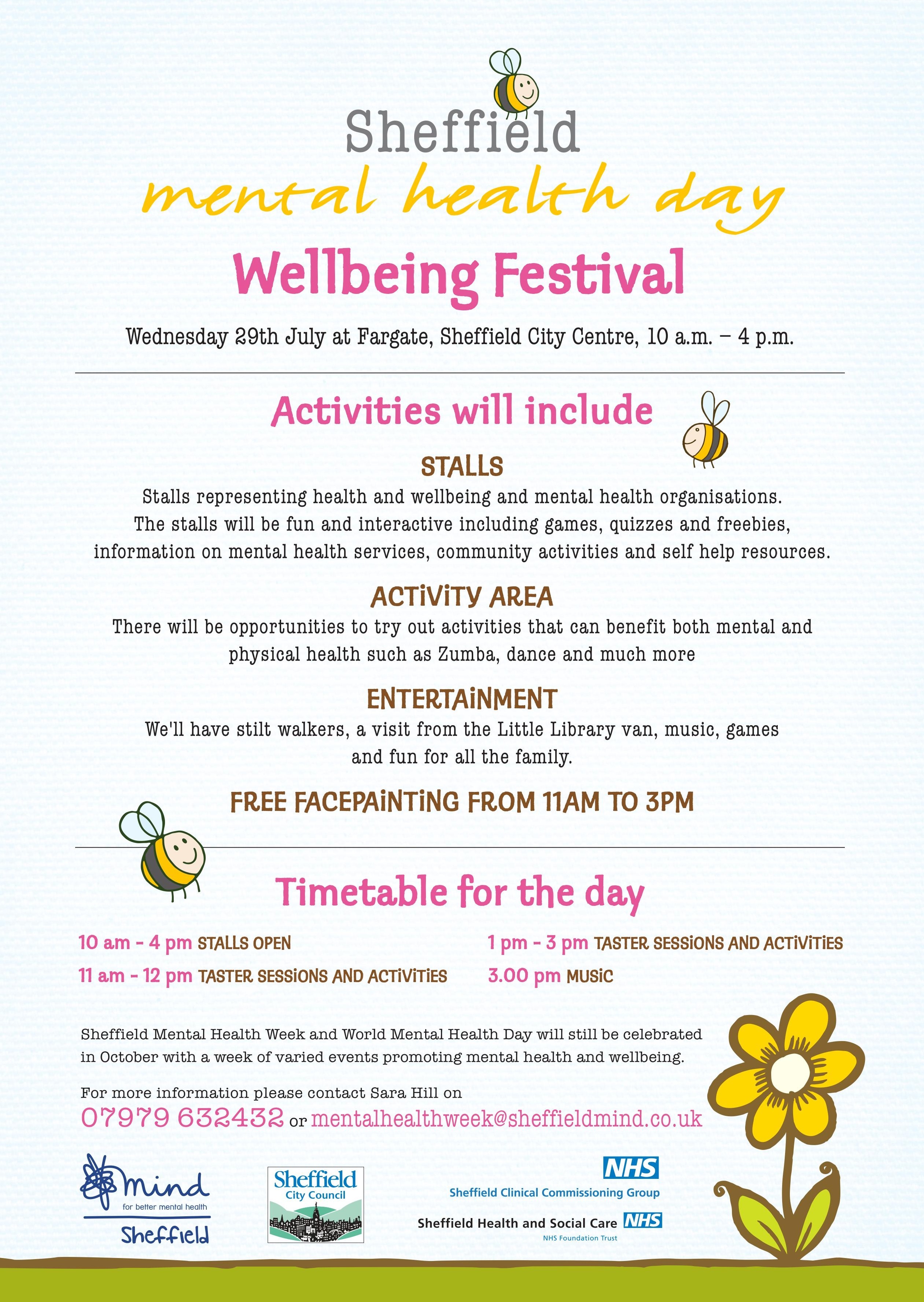 Sheffield Wellbeing Festival 29th July