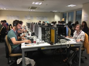 One of the Clearing call rooms at Hallam.